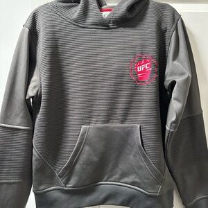 UFC Gray Sweatshirt with Ribbed Texture
